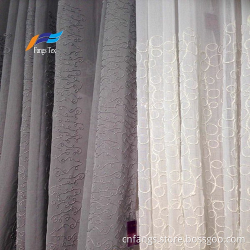 Voile Embroidery 100% Polyester Sound Proof Curtain